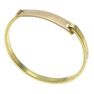 5 Solid Brass Narrow Rectangle Hinged Swing Top Bracelets Ready to Decorate
